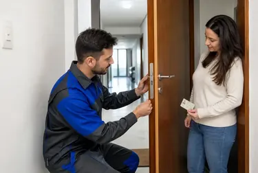 Profissional abrindo uma porta em Porto Seguro com ferramentas de chaveiro.
